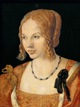  Albert Pintura al %C3%B3leo - Retrato de una joven veneciana del Renacimiento norteño Alberto Durero